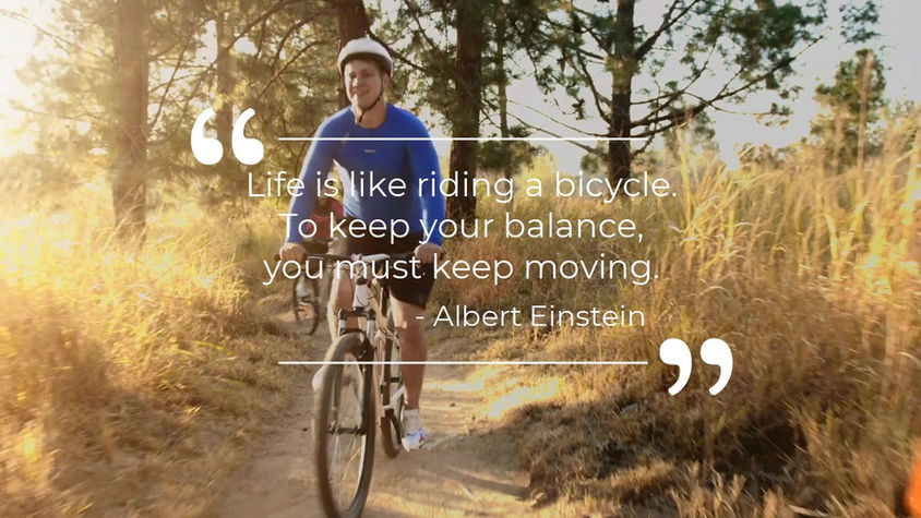 2019-08-07 Life is like riding a B - Albert Einstein